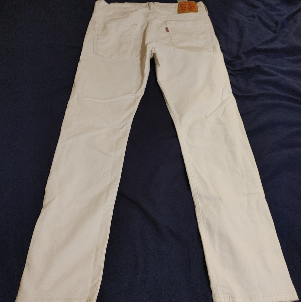 Levi's White Straight Jeans 32x32